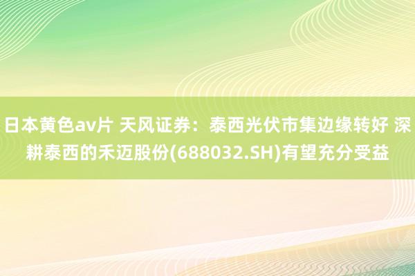 日本黄色av片 天风证券：泰西光伏市集边缘转好 深耕泰西的禾迈股份(688032.SH)有望充分受益