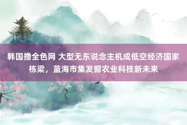 韩国撸全色网 大型无东说念主机成低空经济国家栋梁，蓝海市集发掘农业科技新未来